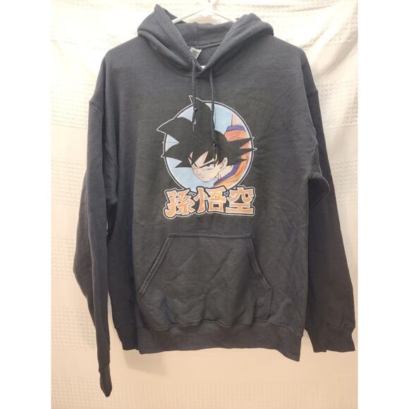 Gildan Other - Gildan Dragon Ball Z Hoodie Mens Size Medium Black Graphic Fleece Pullover 3515